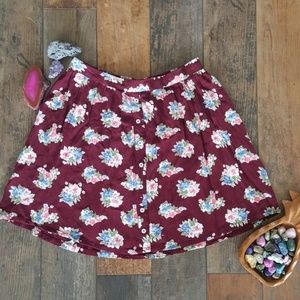 Hollister floral mini skirt